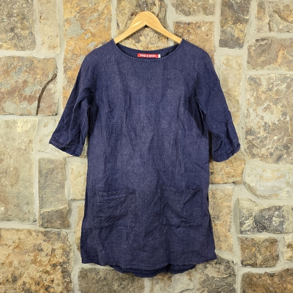 Pyne & Smith No 20 Linen Mini Dress - Picture 2 of 5